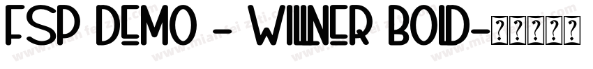 FSP DEMO - Willner Bold字体转换